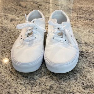 Women’s White Laced Vans